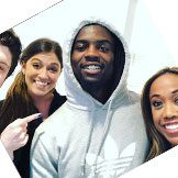 Donte Jackson of the Carolina Panthers with Lineberger Orthodontics in Charlotte, Huntersville, and Mooresville